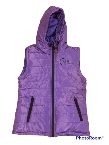 Purple Vest with detachable hood