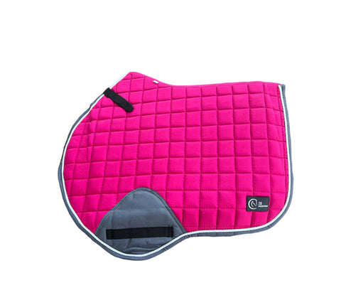 Hot Pink and Grey Cotton jump saddle pad