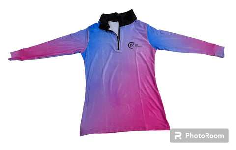 Pink/Blue Ombre base layer long sleeve