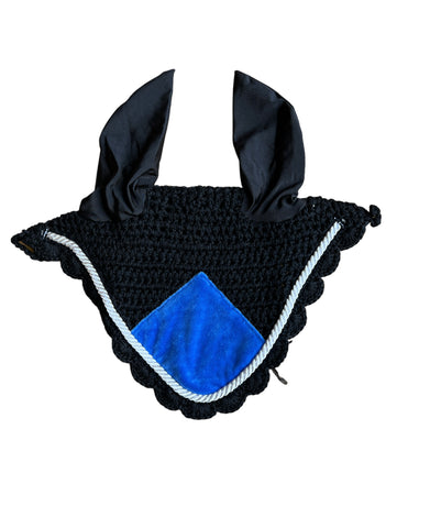 Royal Blue Velvet Bonnet