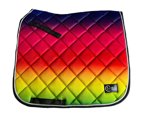 Rainbow Ombré Dressage saddle pad