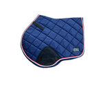 Navy and Red Cotton jump saddle pad
