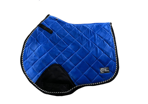 Royal Blue Velvet Jump saddle pad