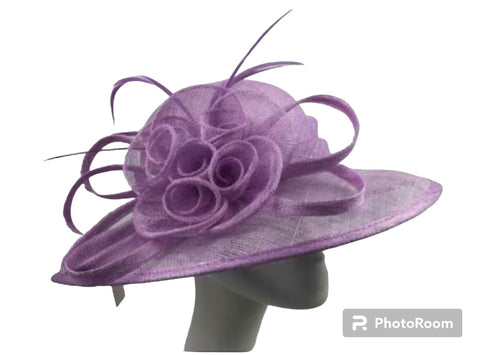 Lilac Sinamay Hat