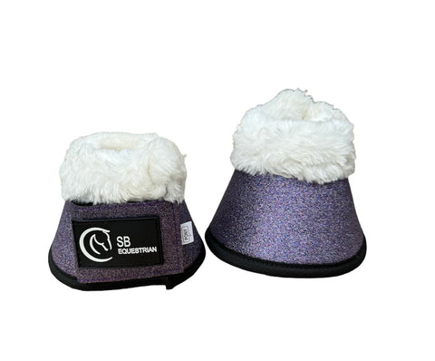 Purple Glitter Bell Boots