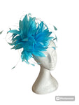 Aqua Feather Fascinator