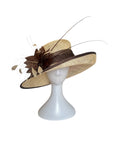 Brown and Beige Sinamay Hat