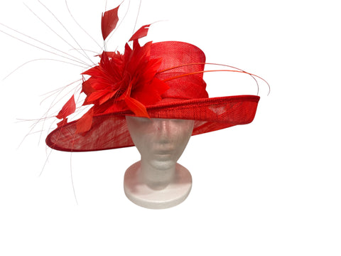Red Sinamay Hat