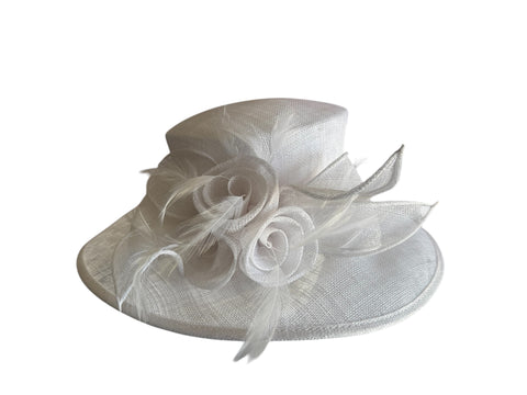 White Sinamay Hat