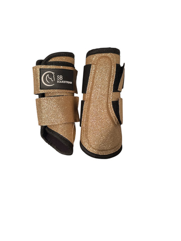 Rose Gold Glitter Brushing Boots