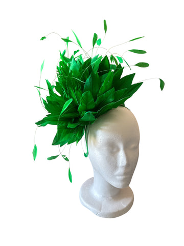 Green Feather Fascinator