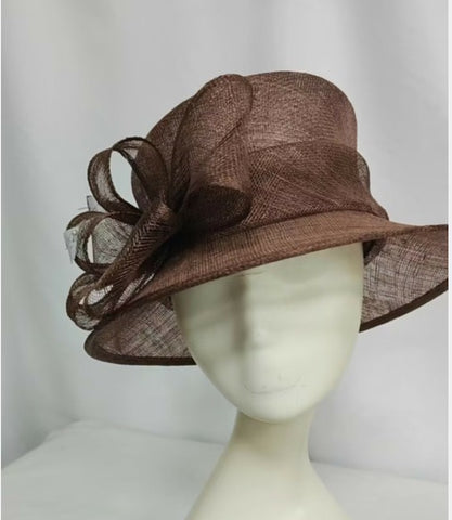 Brown Sinamay Hat