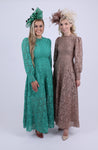 Green Lace long sleeved dress