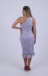 One shoulder lace dress Lilac