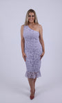 One shoulder lace dress Lilac