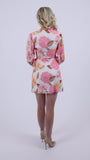 Pink Floral print long sleeved dress