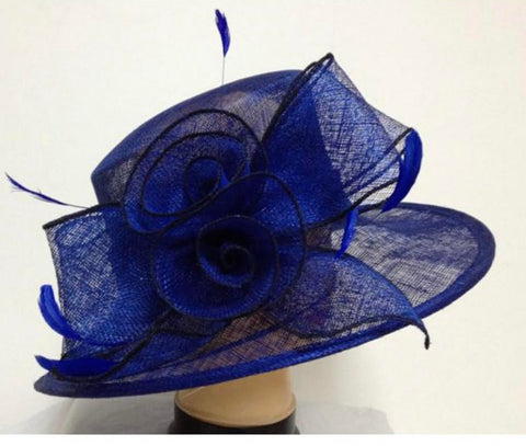 Royal Blue Sinamay Hat