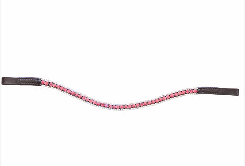 Pink and Silver Crystal Browband