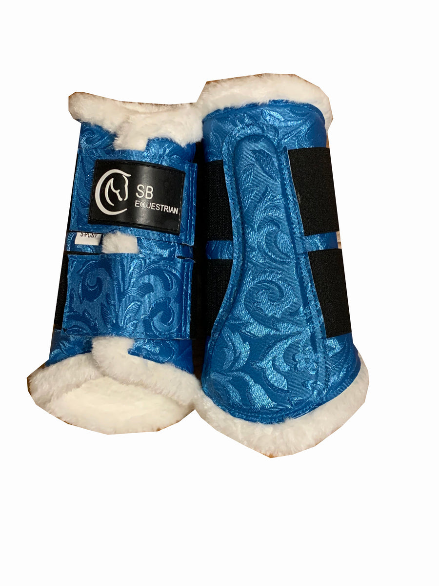 Brushing Boot Pattern Blue Pattern Brushing Boots – S B Equestrian