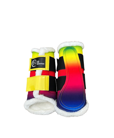 Rainbow Ombre Brushing Boots