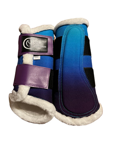 Purple/Blue Ombre Brushing Boots