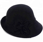 Black 100 % Wool Felt Hat