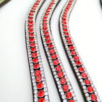 Red and Silver Crystal Browband