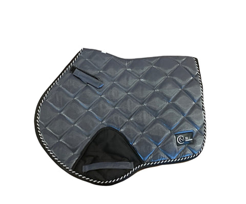Grey Premium Satin Jump saddle pad