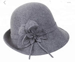 Grey 100 % Wool Felt hat